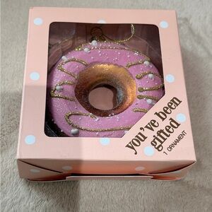 Nordstrom Pink and Gold Donut Ornament